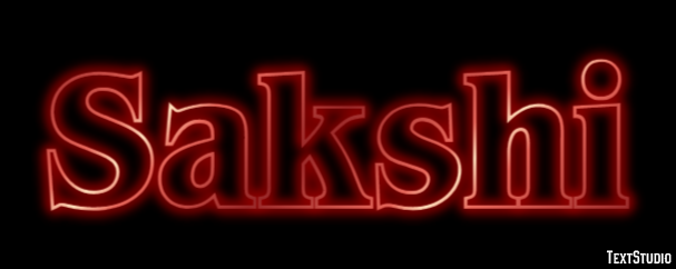Sakshi Text Effect