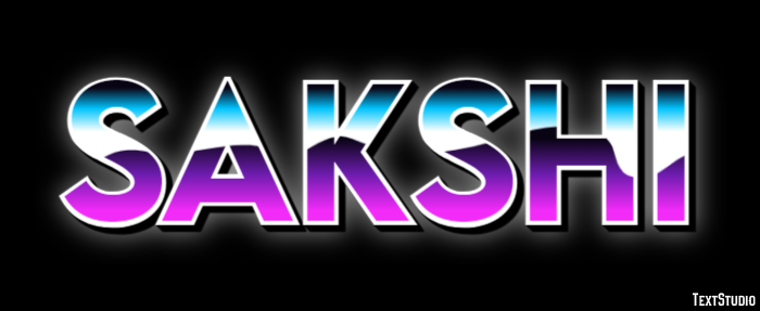 Sakshi Text Effect