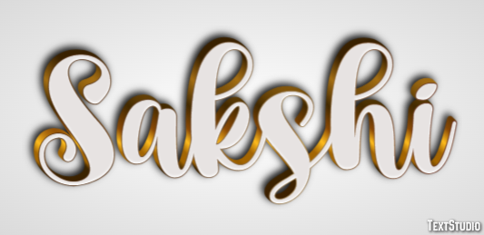 Sakshi Text Effect