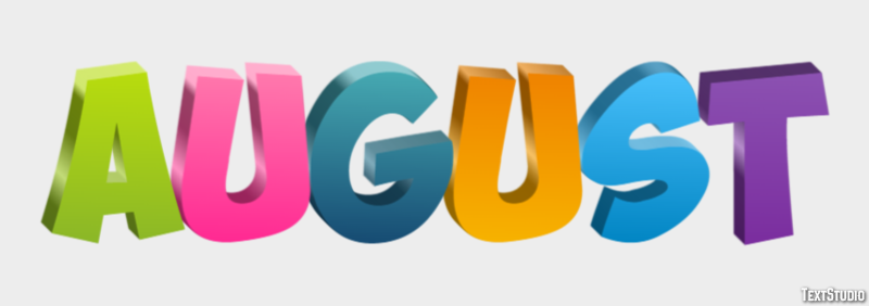 August Tekst Effect