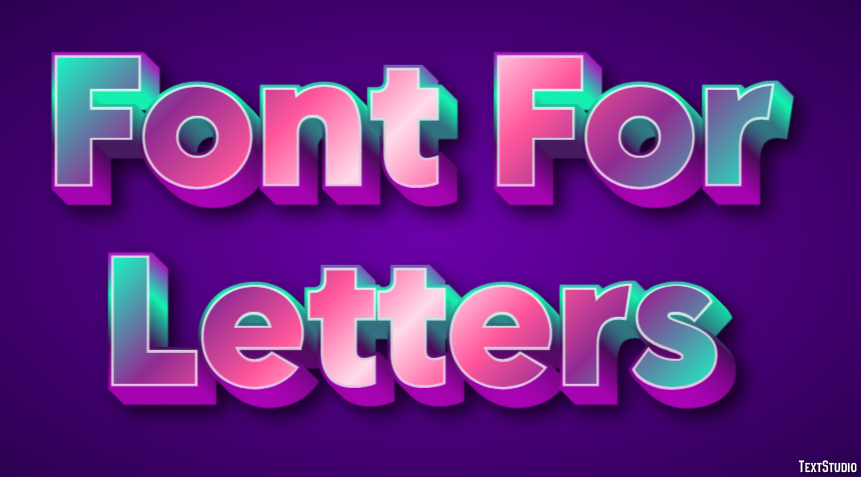 Font For Letters Efekt tekstowy