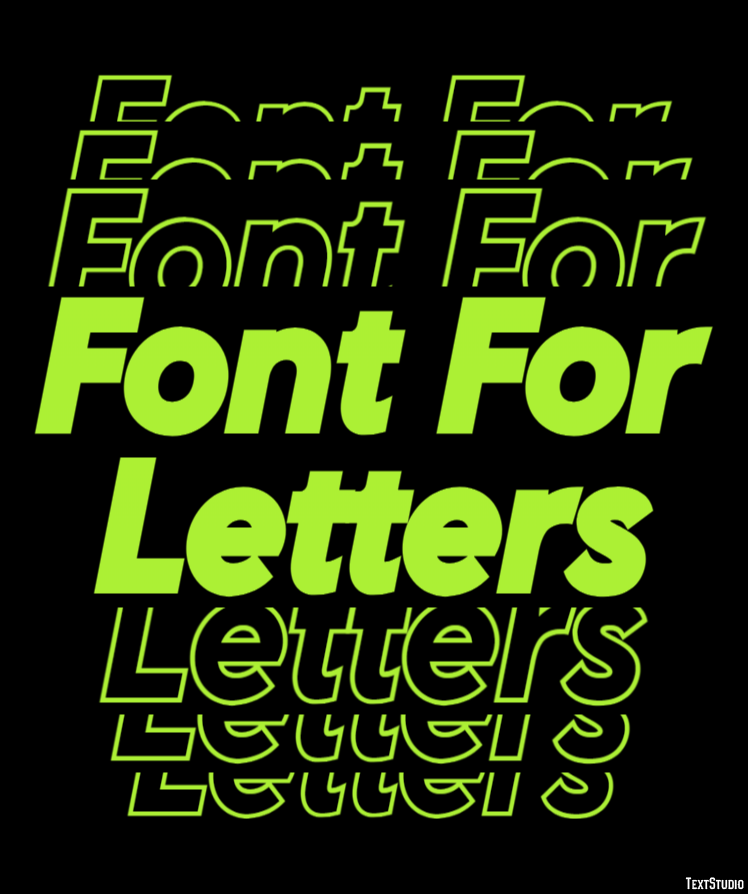 Font For Letters Efekt tekstowy