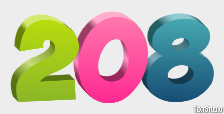 208 Text effect