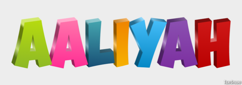 Aaliyah テキスト効果