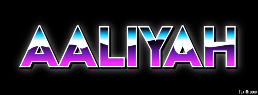 Aaliyah テキスト効果