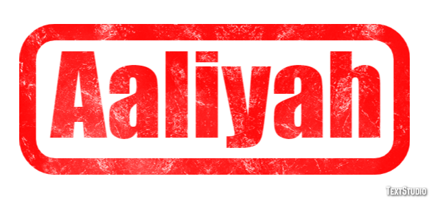 Aaliyah テキスト効果