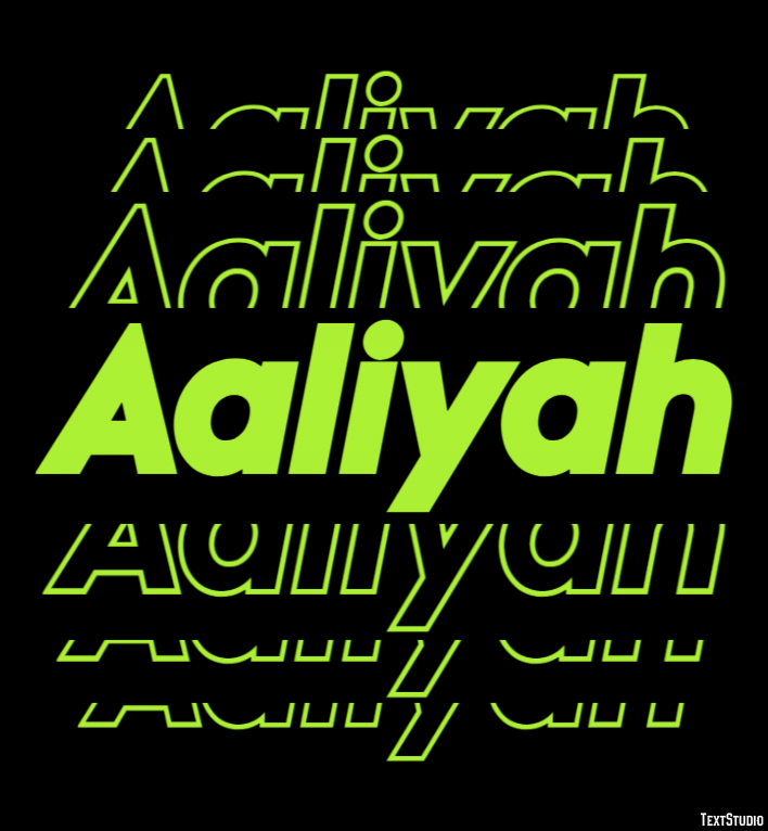 Aaliyah テキスト効果