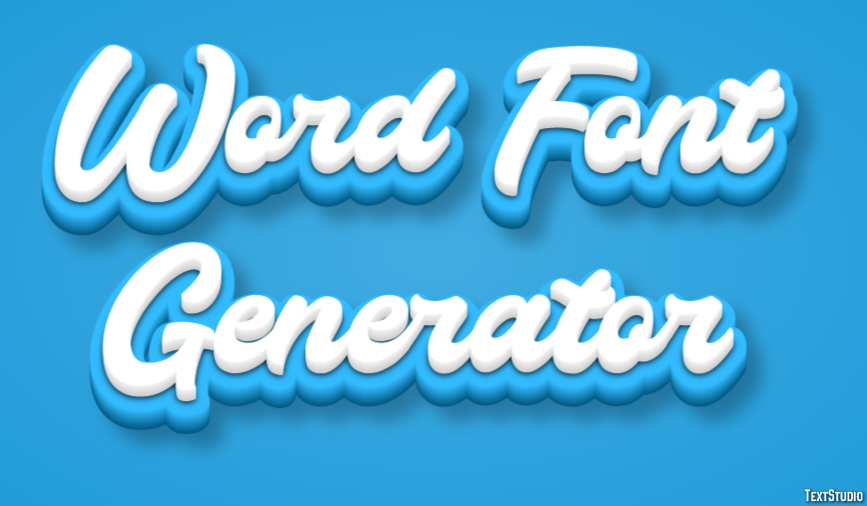 Word Font Generator Efekt tekstowy
