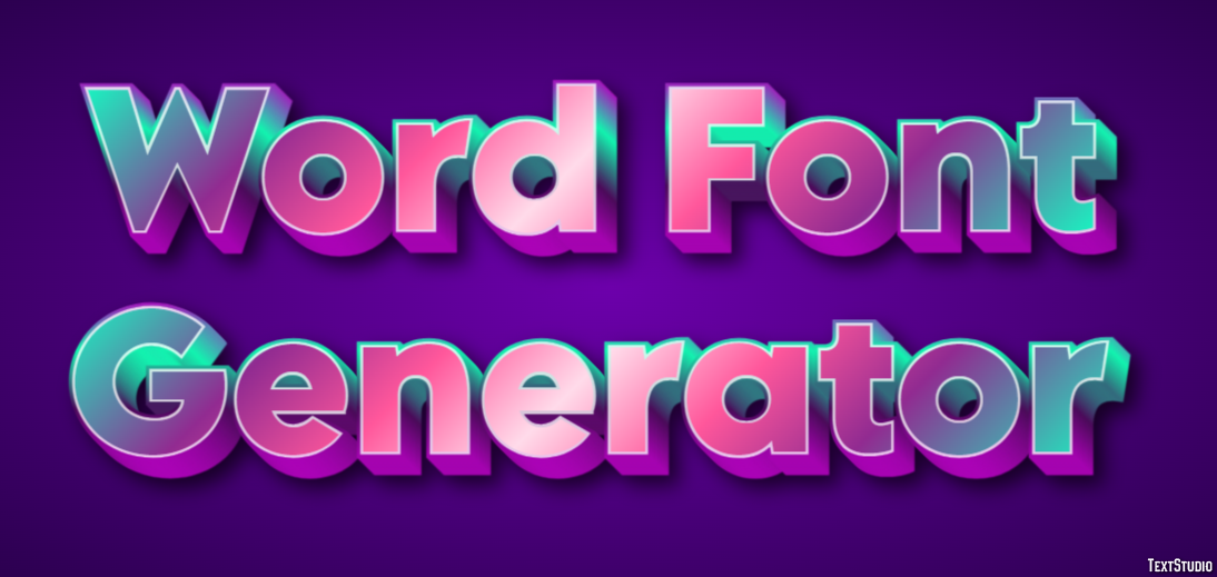 Word Font Generator Efekt tekstowy