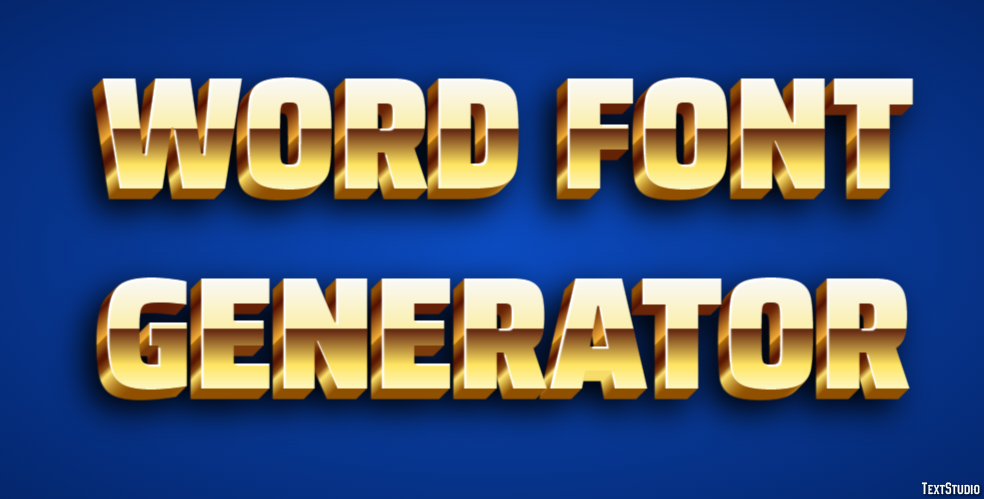 Word Font Generator Effetto testo