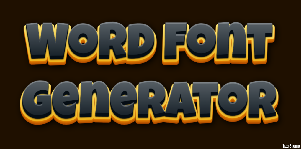 Word Font Generator Effetto testo