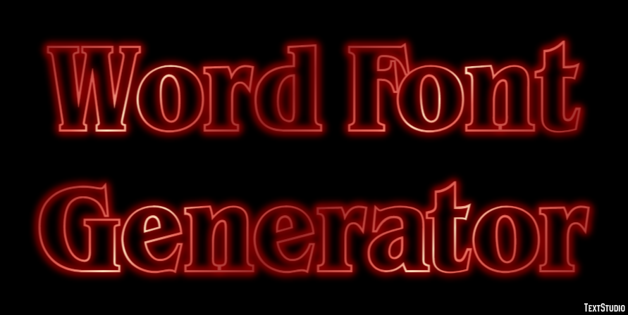Word Font Generator Efekt tekstowy