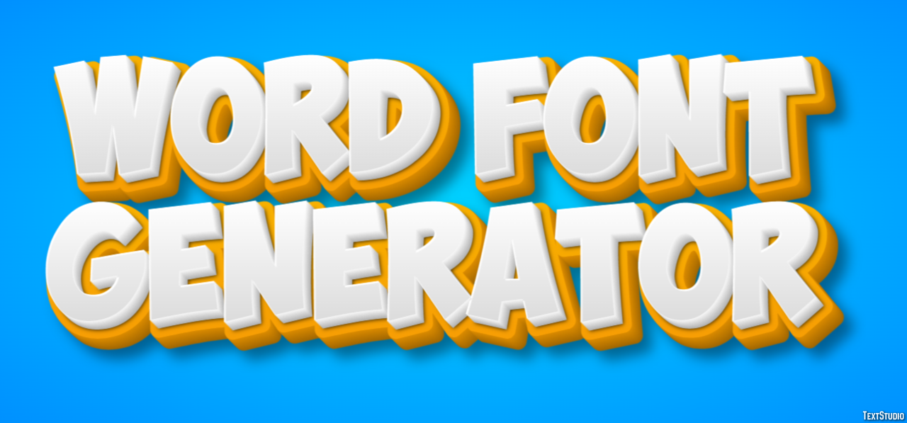 Word Font Generator Effetto testo