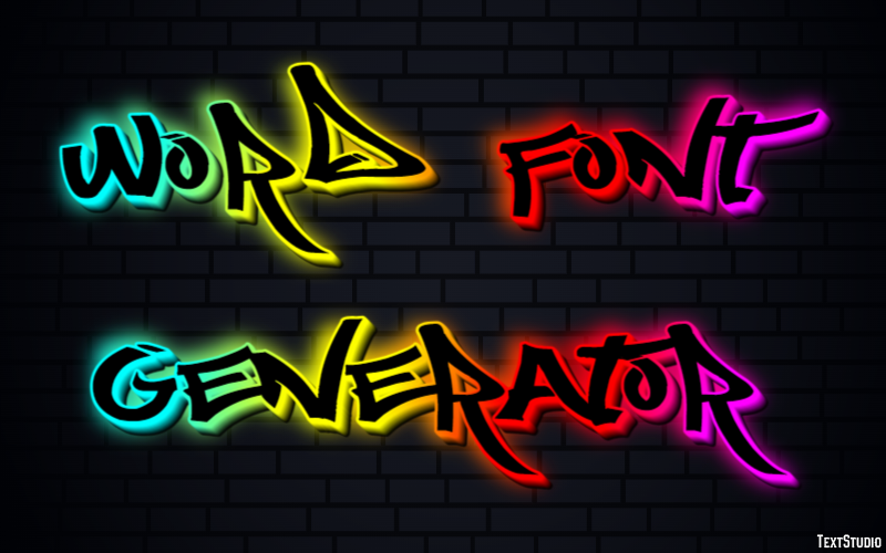 Word Font Generator Efekt tekstowy