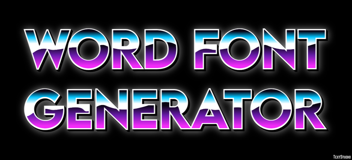 Word Font Generator Efekt tekstowy