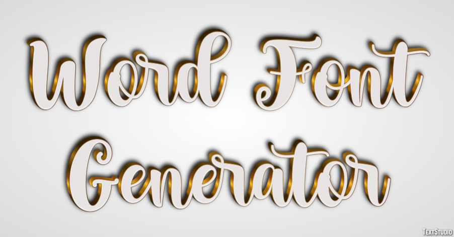 Word Font Generator Effetto testo