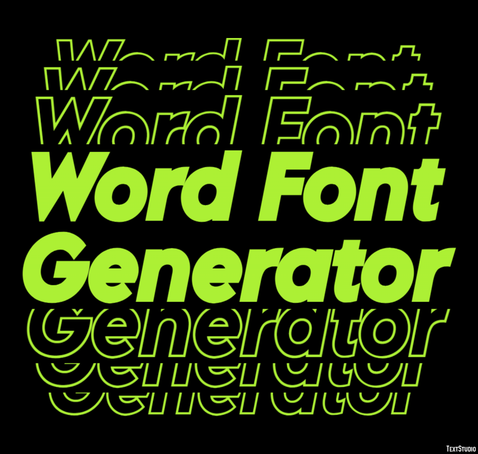 Word Font Generator Efekt tekstowy