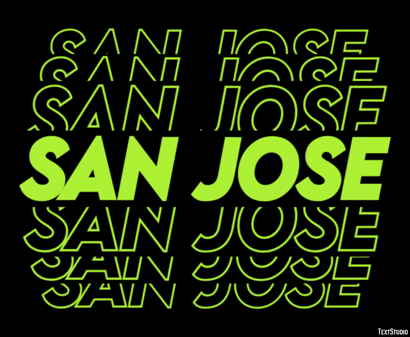 San Jose Efeito de texto