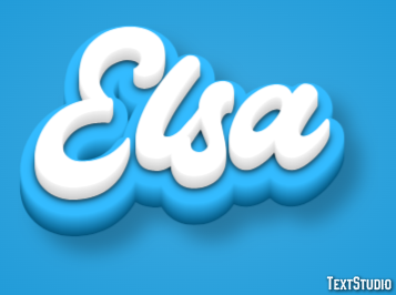 Elsa Text Effect
