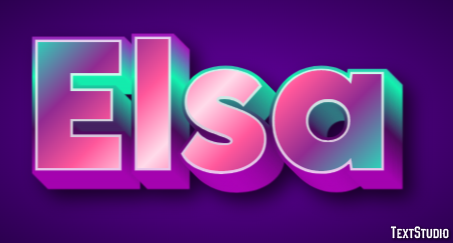 Elsa Text Effect