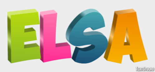 Elsa Text Effect