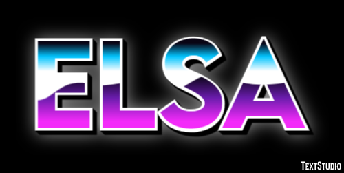 Elsa Text Effect