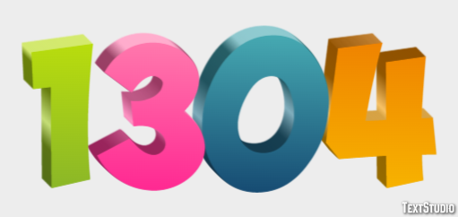 1304 Effetto testo