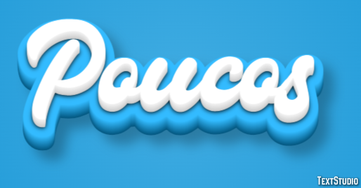 Poucos Текстовый эффект