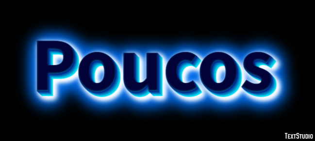 Poucos Efeito de texto