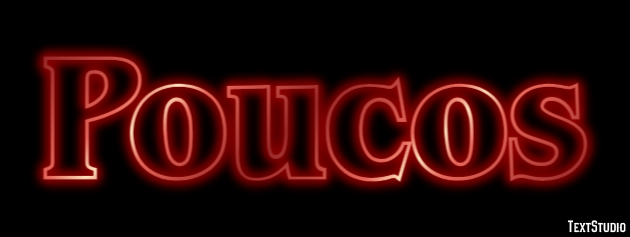Poucos Efeito de texto