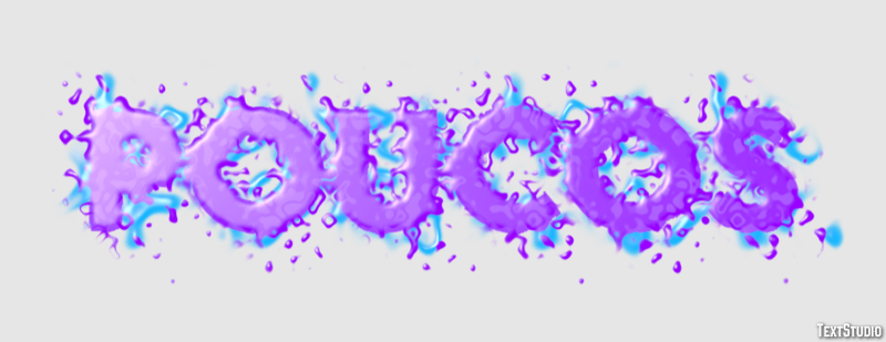 Poucos Efeito de texto