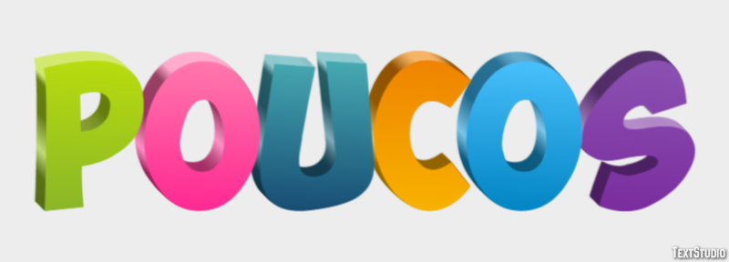 Poucos Efeito de texto