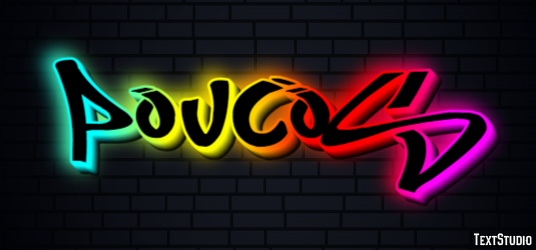 Poucos Текстовый эффект