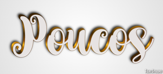 Poucos Текстовый эффект