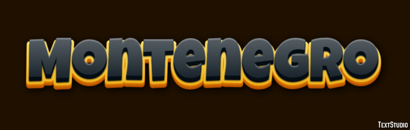 Montenegro Text effect