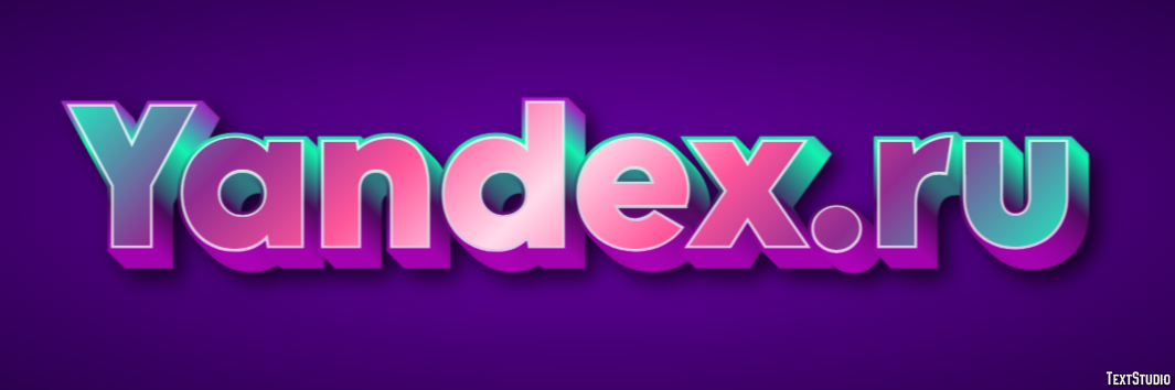Yandex.ru Text effect