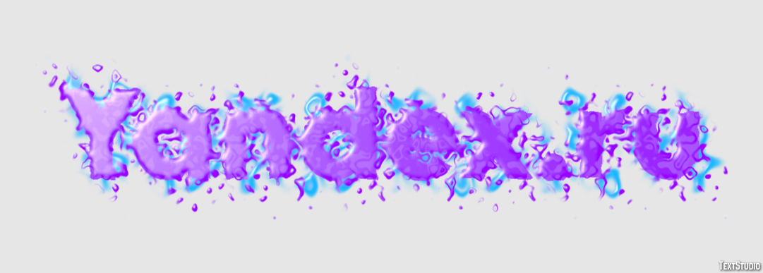 Yandex.ru Text effect