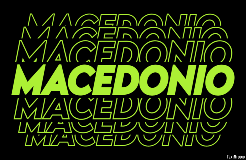 Macedonio Effetto testo