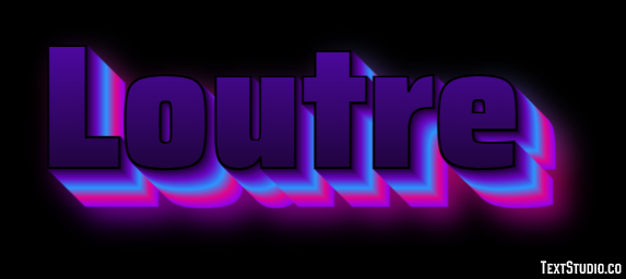 Loutre Эффект текста