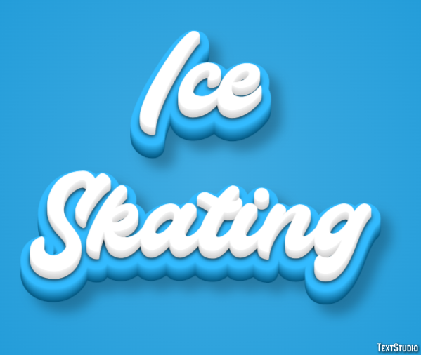 Ice Skating Text Effect