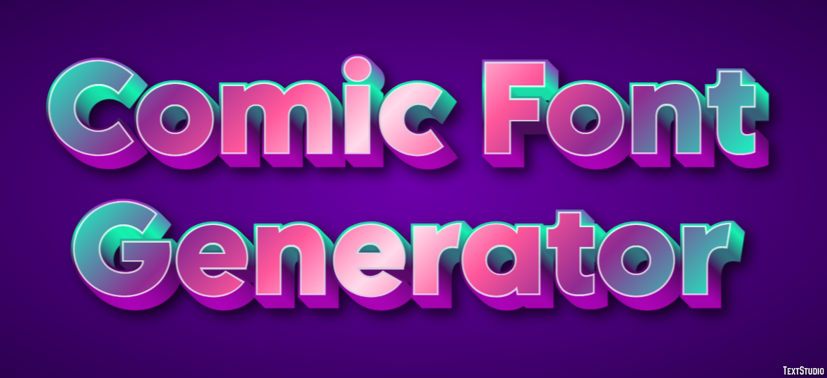 Comic Font Generator Эффект текста