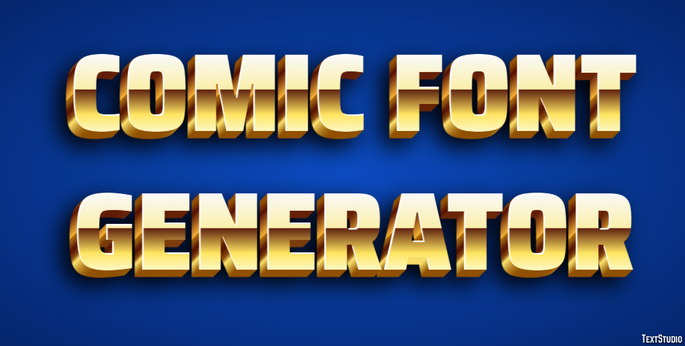 Comic Font Generator Эффект текста