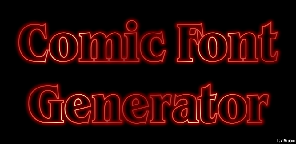 Comic Font Generator Эффект текста