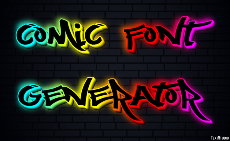 Comic Font Generator Эффект текста