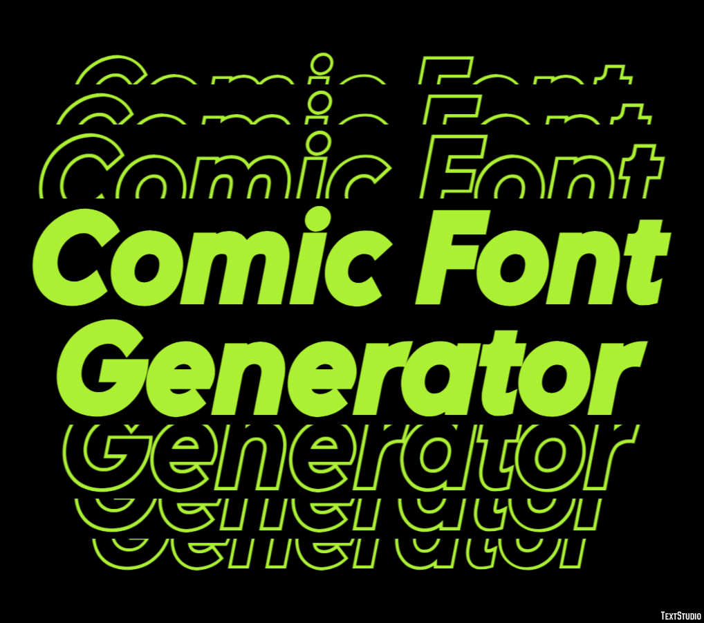 Comic Font Generator Эффект текста