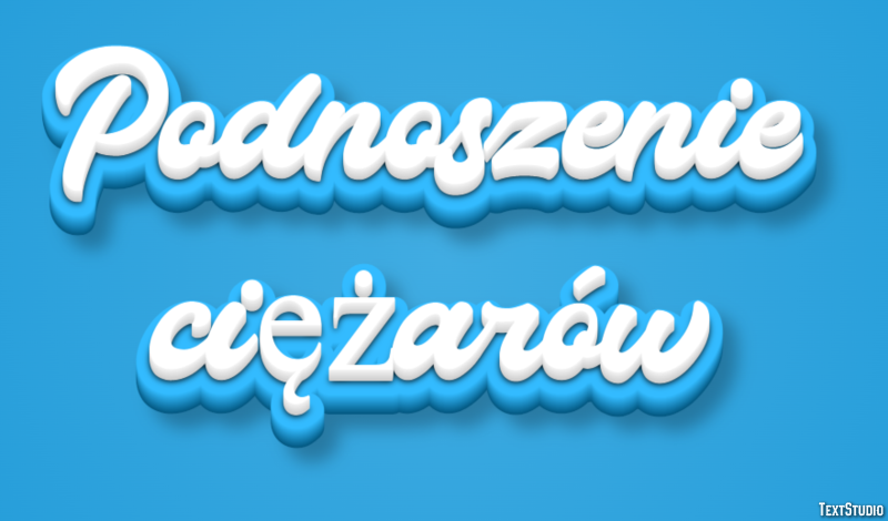 Podnoszenie ciężarów Efekt tekstowy