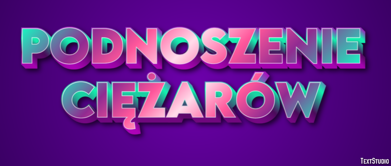 Podnoszenie ciężarów Efekt tekstowy