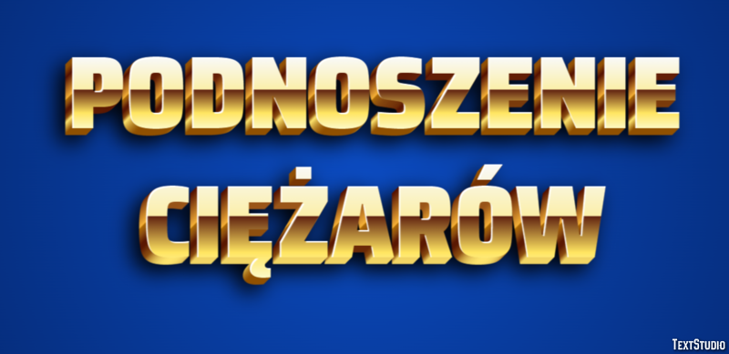 Podnoszenie ciężarów Efekt tekstowy