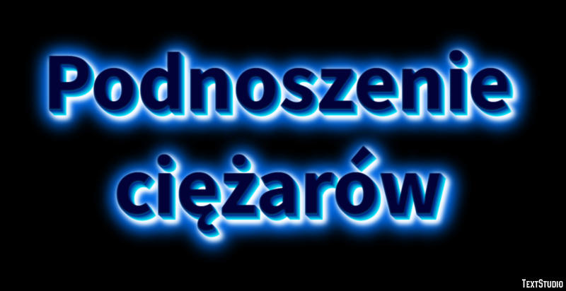 Podnoszenie ciężarów Efekt tekstowy