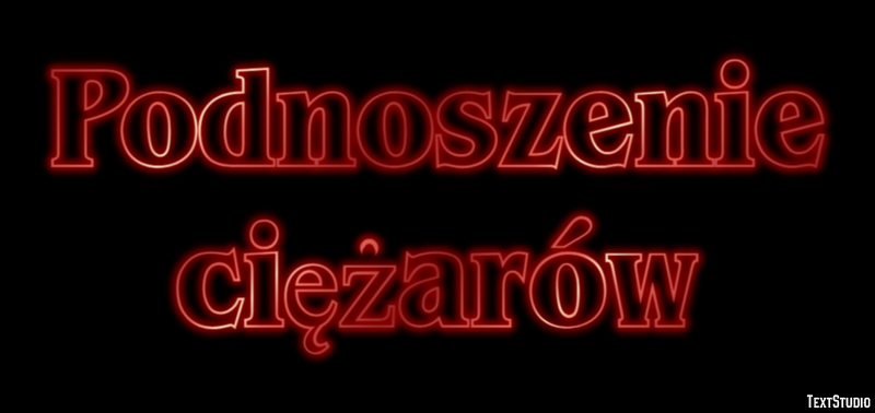 Podnoszenie ciężarów Efekt tekstowy
